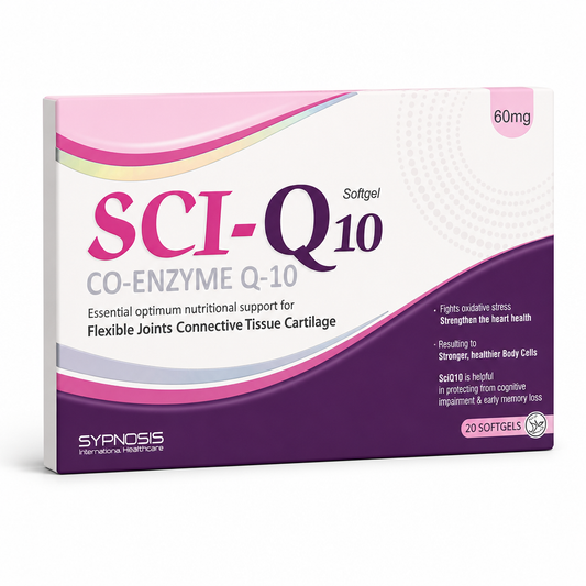 SCI-Q10 Co-Enzyme Q-10 60mg — Antioxidant Support for Heart & Cellular Energy | 20 Softgels
